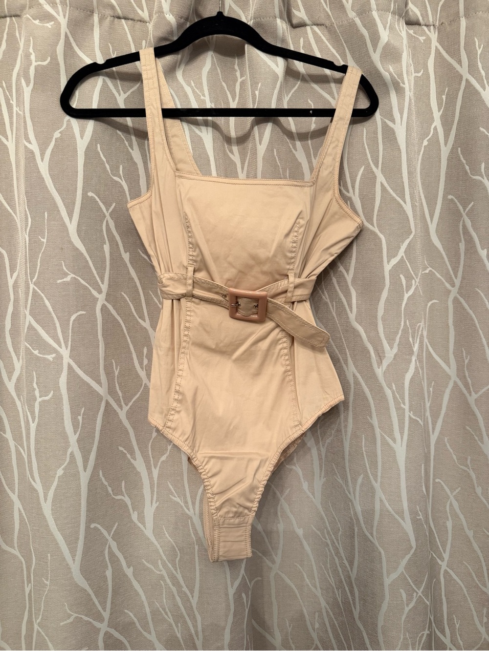 Prada Cream Belted Bodysuit